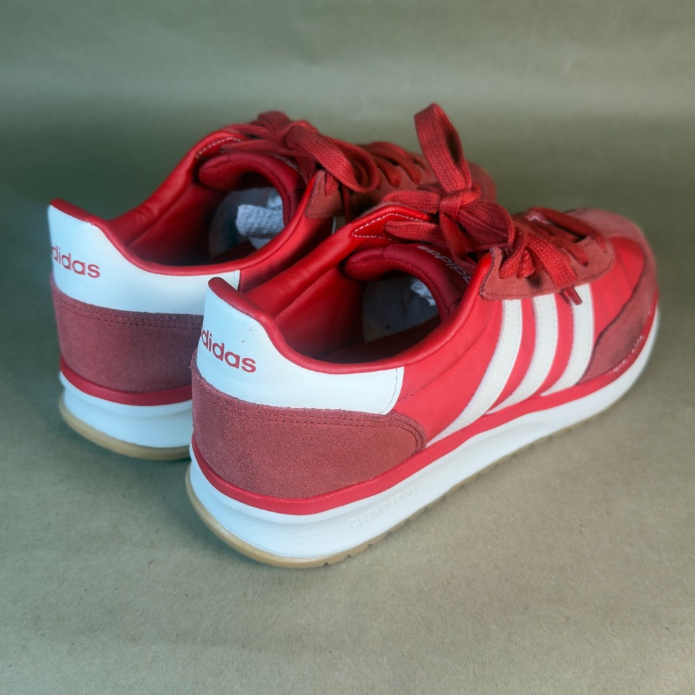 Adidas V Racer 2.0 Red White Sneakers Mens Size 9.5 Running Shoes - Picture 4 of 7